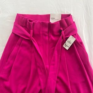 Express Pink Ankle High Rise Wide Pants in size 0 short